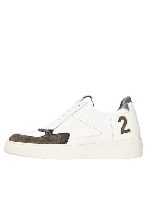 Leather sneakers BLOCKS79 | STREET EASY VER.02BIANCO-VERDE-GRIGIO